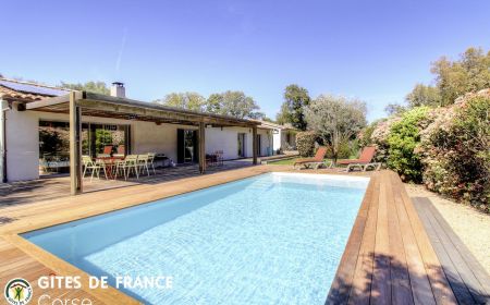 N &deg; bed and Breakfast28571 Sotta - Corse - Chambre d'h&ocirc;tes &agrave; Sotta, Corse du Sud, labellis&eacute; G&icirc;tes de France : la piscine