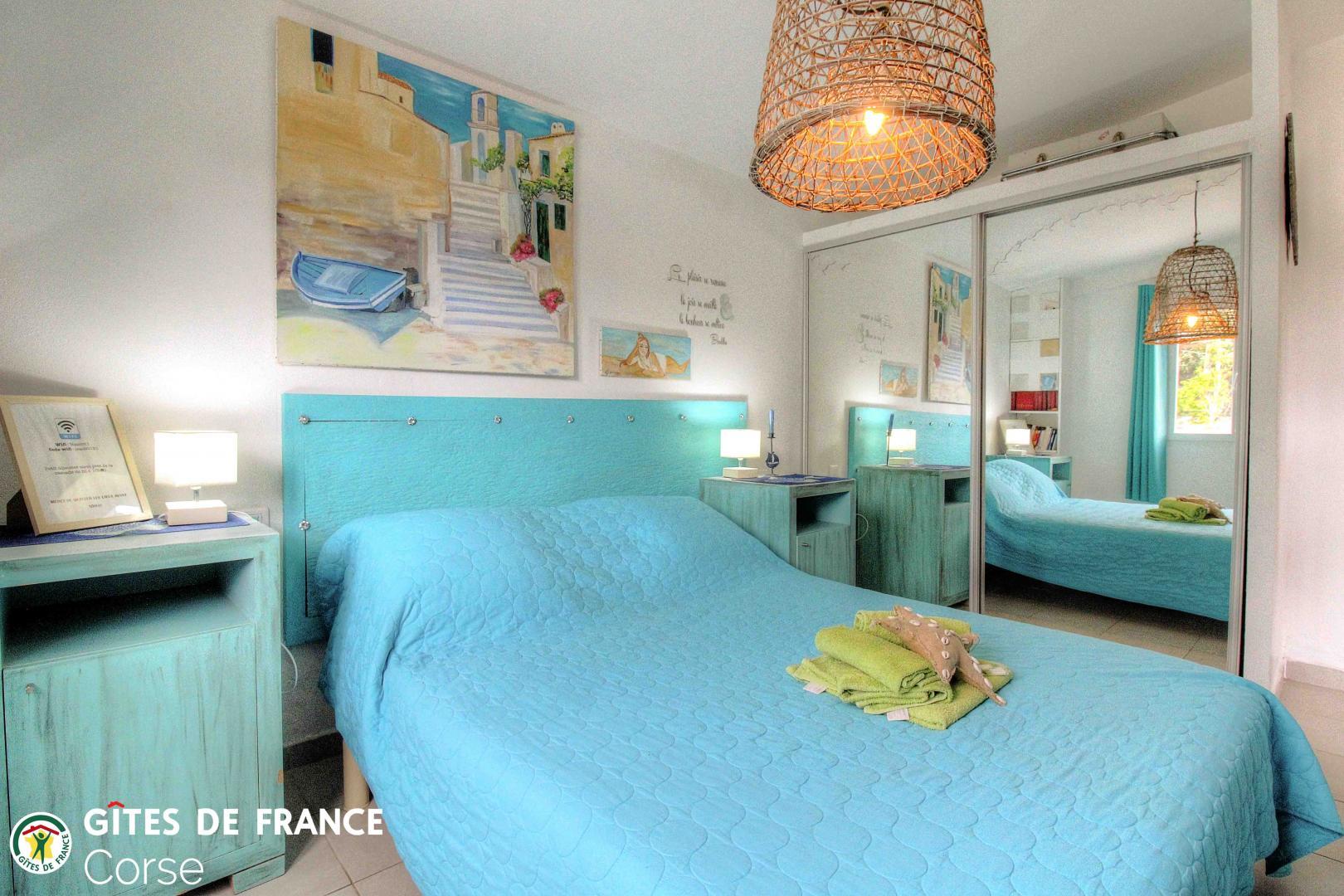 Chambre d'Hôtes à Pianotoli Caldarello - le sud Corse - labellisé Gîtes de France : La chambre photo 3