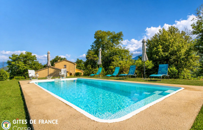 N &deg; bed and Breakfast57221 POGGIO MARINACCIO - Corse - A Vigna - Chambres d'h&ocirc;tes, Poggio Marinaccio, Centre-Corse, Haute-Corse, labellis&eacute; Gites de France : la piscine