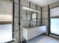 Chambre d'hôtes à Sainte-Lucie de Porto-Vecchio, le Sud Corse :la salle d'eau de la chambre 3 Chambre d'hôtes à Sainte-Lucie de Porto-Vecchio, le Sud Corse :la salle d'eau de la chambre 3