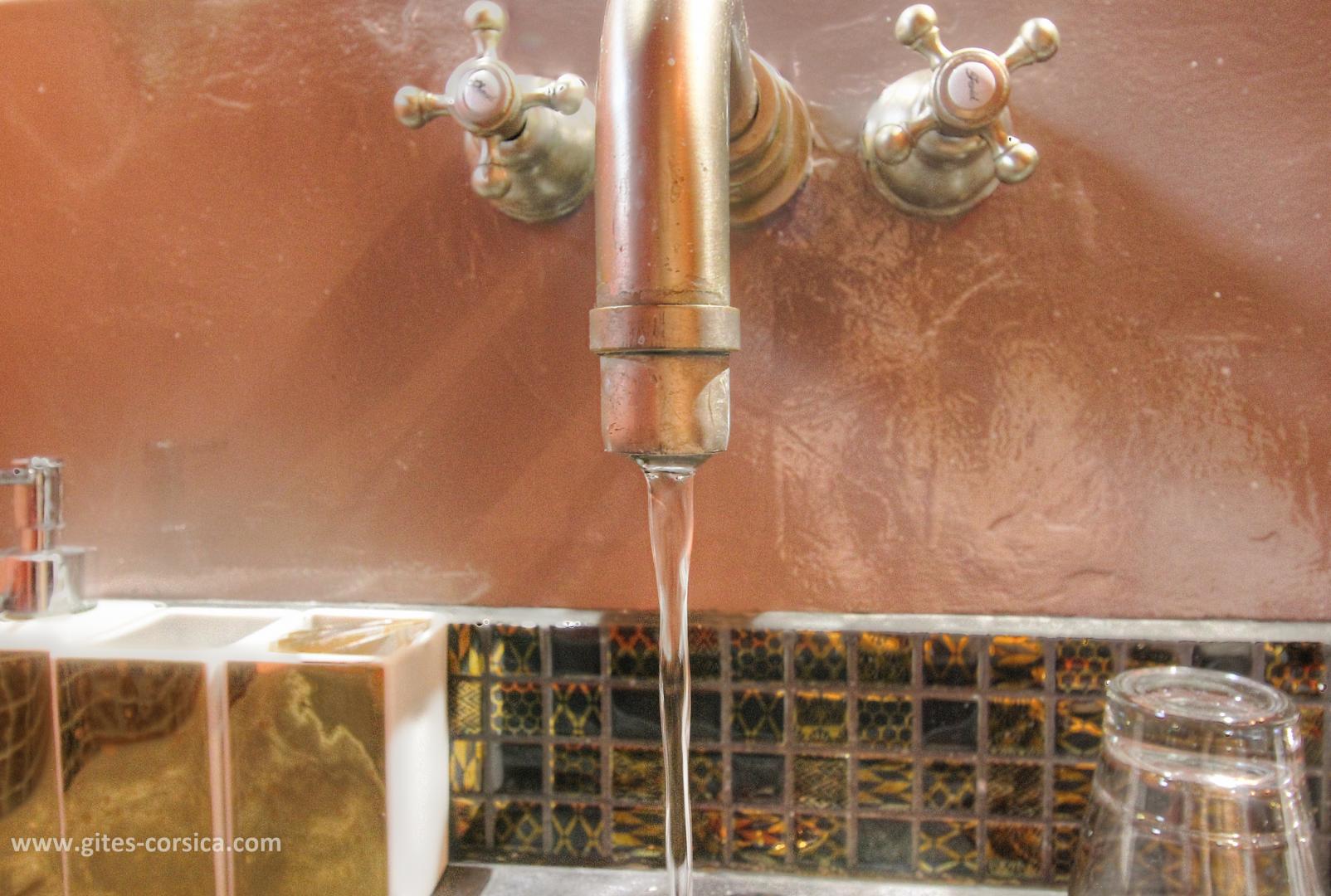 Chambres d'hôtes à Pila Canale, le grand Valinco, en Corse du Sud, labellisé Gîtes de France : la salle d'eau de la chambre A Filetta photo 31