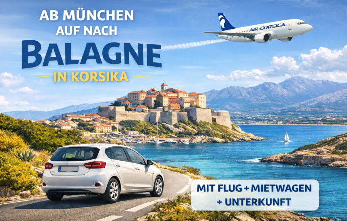 Reiseziel Korsika (7n/8t) : M&uuml;nchen - Calvi - M&uuml;nchen f&uuml;r 2 Pers.&nbsp;()  - Reiseziel Korsika (7n/8t) : M&uuml;nchen - Calvi - M&uuml;nchen f&uuml;r 2 Pers. - photo